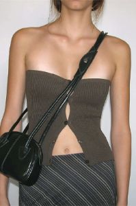 Button Up Rib-Knit Tube Top sold by Micas