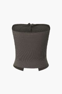 Button Up Rib-Knit Tube Top sold by Micas