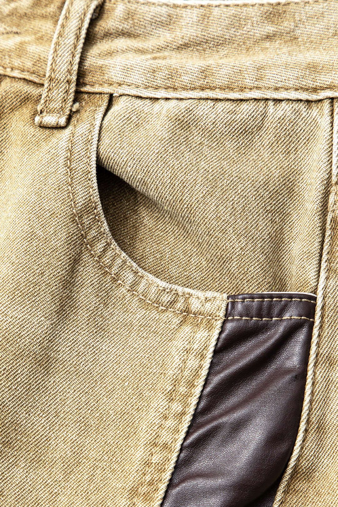 Ombre Patchwork Wide Leg Jeans sold by Micas product image thumbnail 4