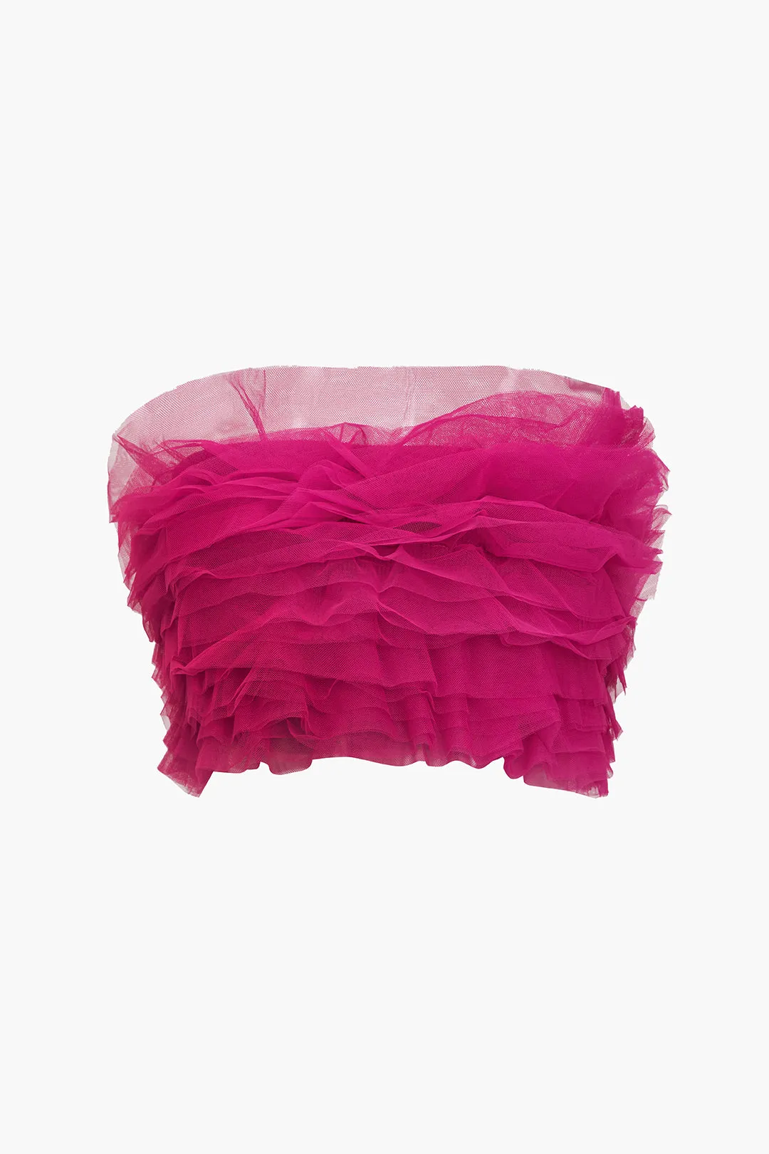 Solid lag Mesh Tube Top sold by Micas