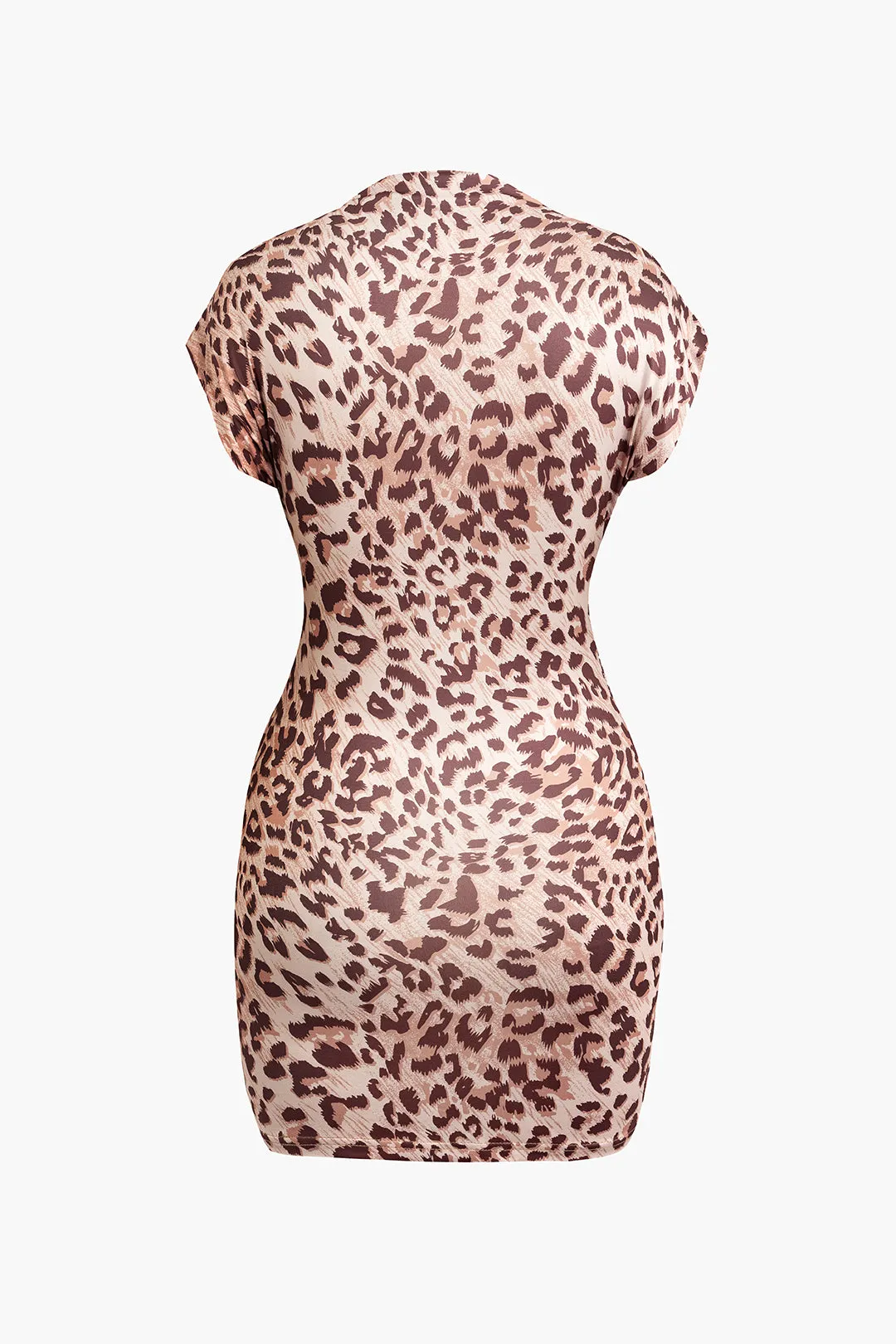 Leopard Print Ruched Mini Dress sold by Micas product image thumbnail 2