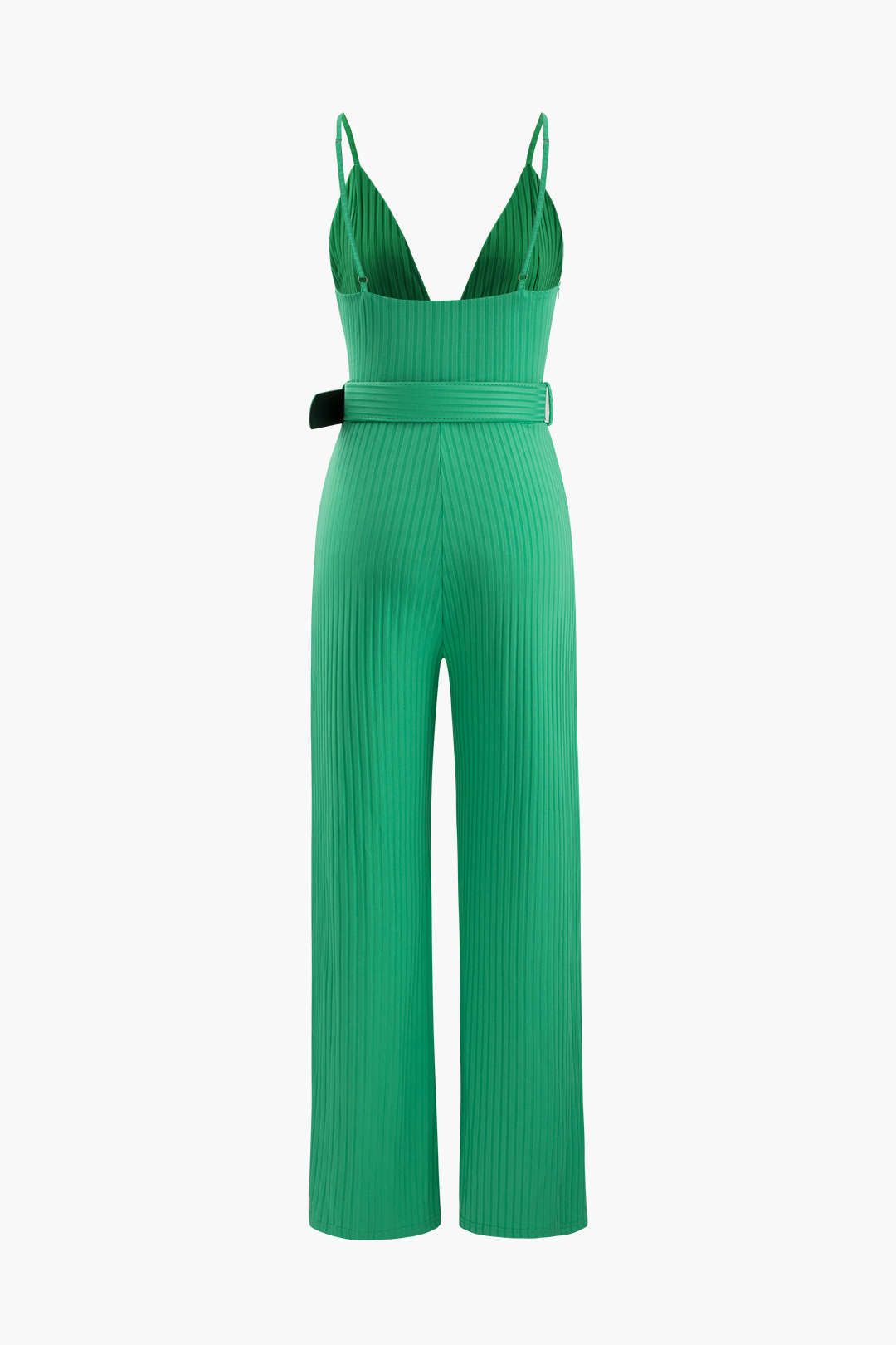V-neck Belted Slit Hem Jumpsuit sold by Micas product image thumbnail 2