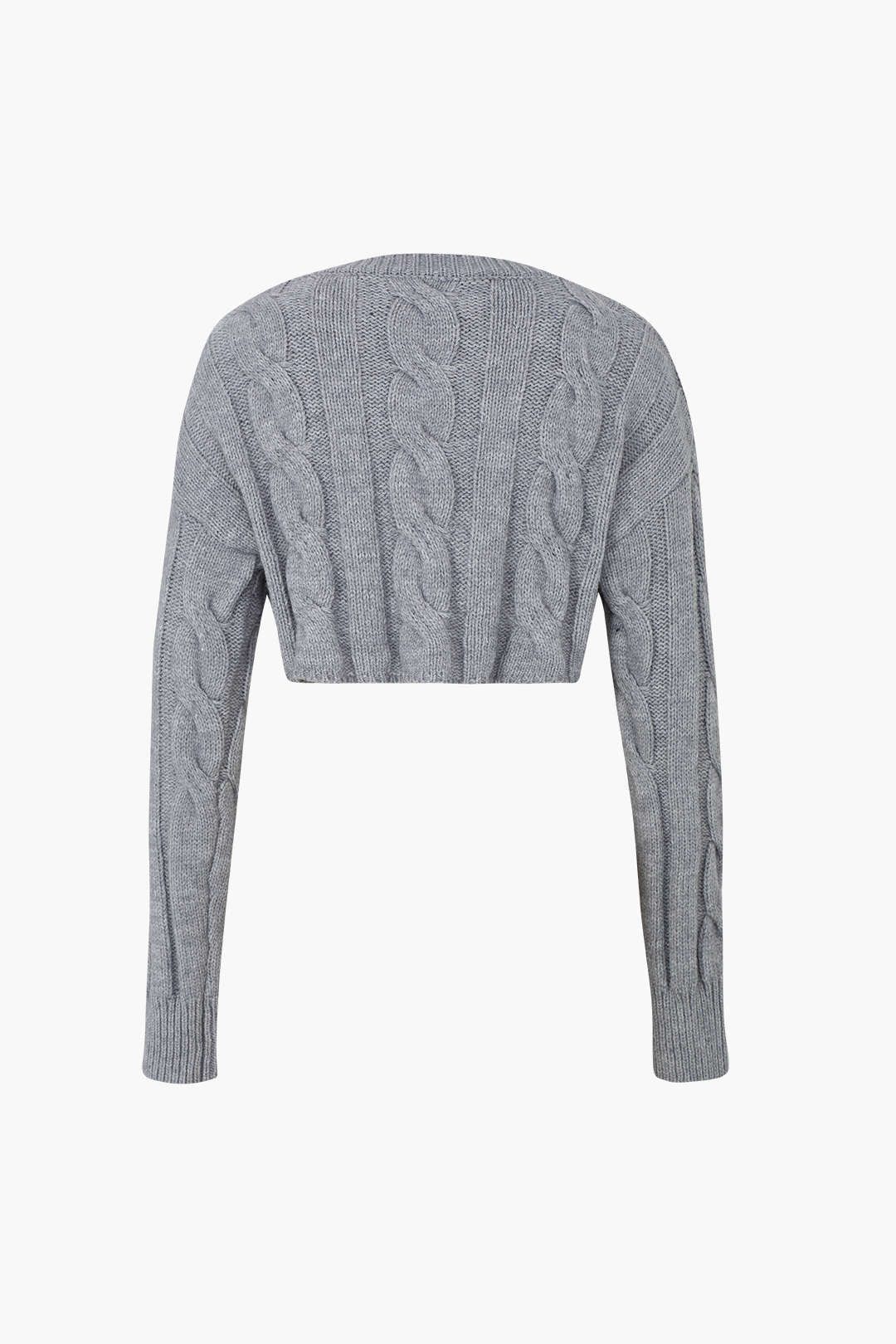 Cropped Cable Sweater sold by Micas product image thumbnail 2