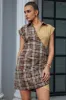 Plaid Print Ruched Mini Dress sold by Micas