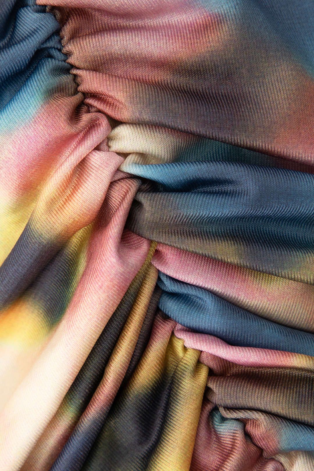 Tie Dye Cut Out Ruched Sleeveless Mini Dress sold by Micas product image thumbnail 3