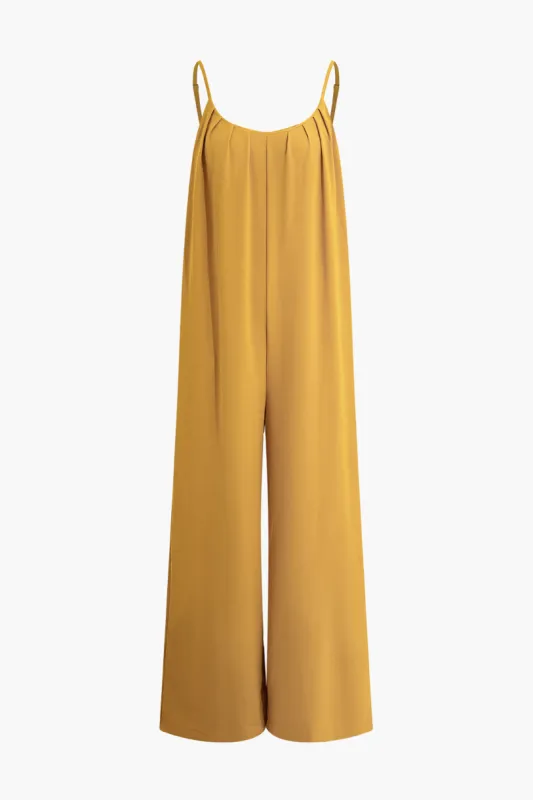 V-neck Spaghetti Strap Jumpsuit sold by Micas