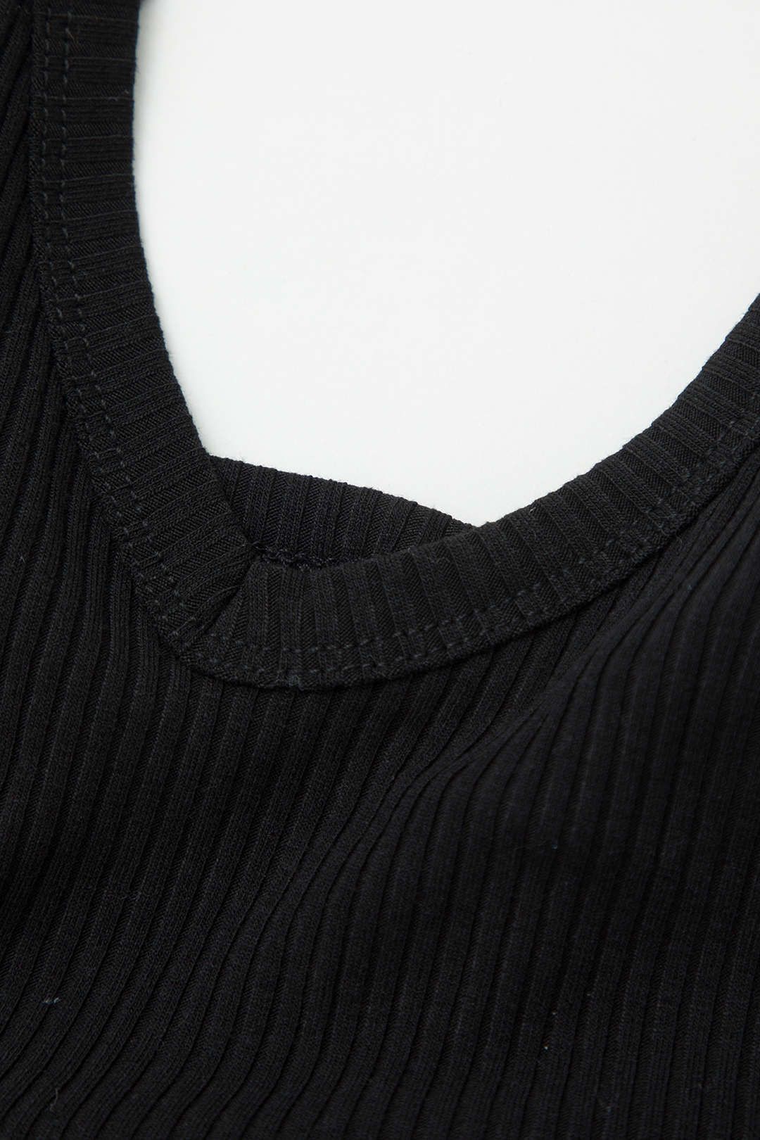 Solid V-neck Knit Slip Jumpsuit sold by Micas product image thumbnail 4