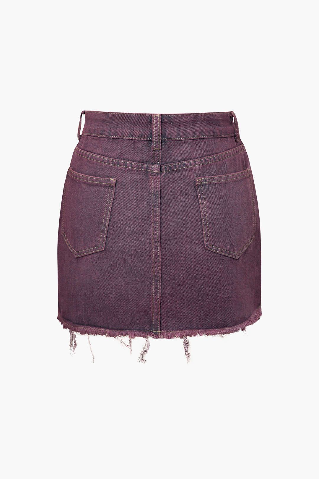 Denim Frayed Destroyed Mini Skirt sold by Micas product image thumbnail 2