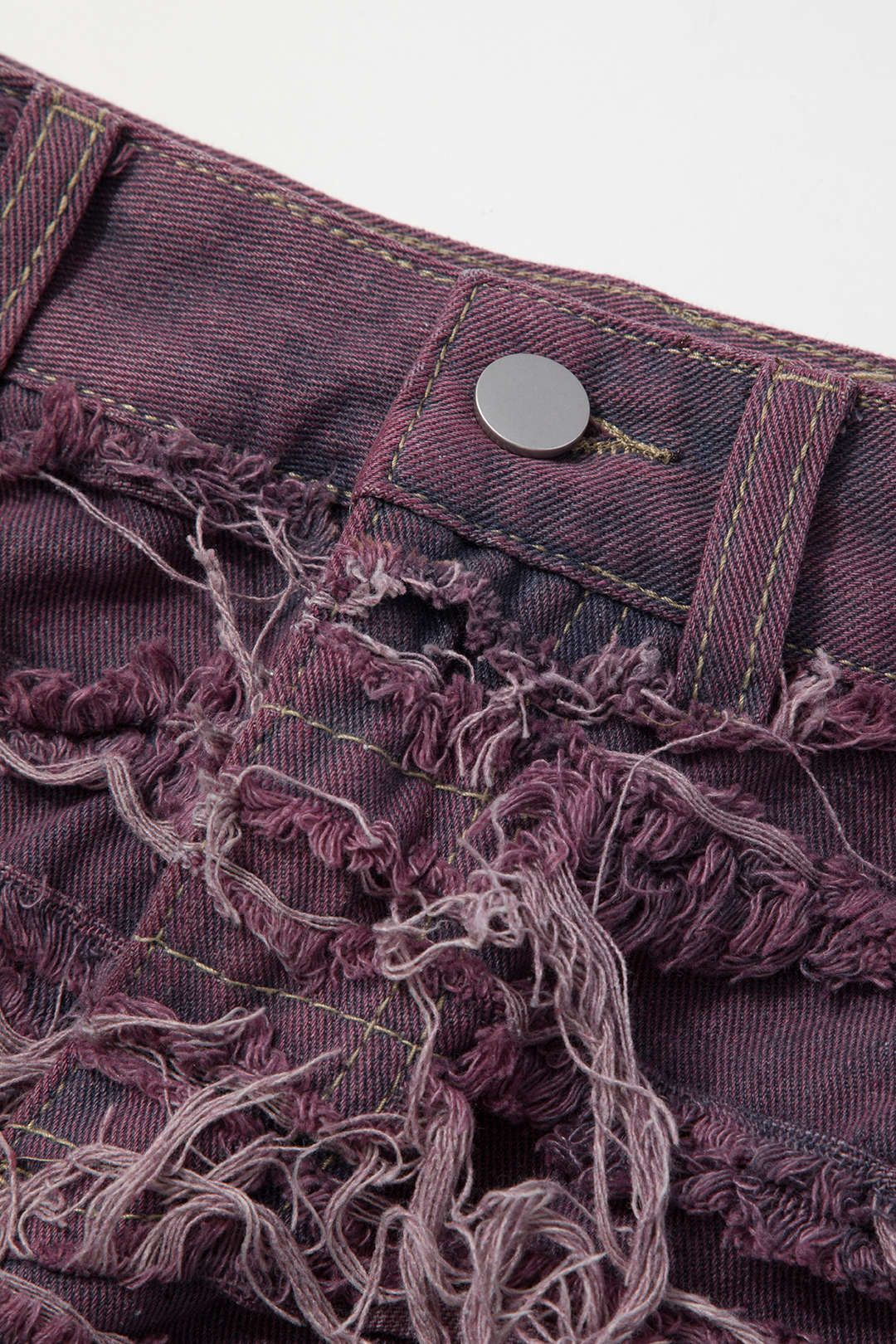 Denim Frayed Destroyed Mini Skirt sold by Micas product image thumbnail 3