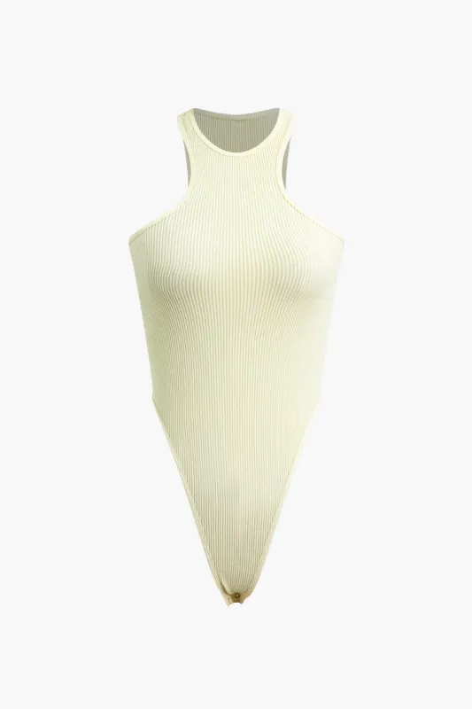 Basic Solid Ribbed Bodysuit sold by Micas