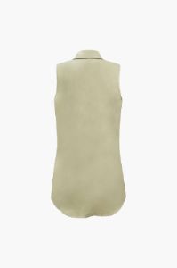 Satin Sleeveless Button-Up Shirt sold by Micas