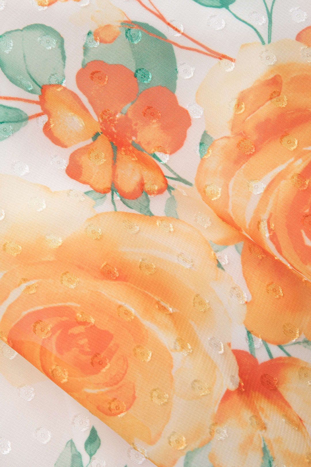 Floral Print Cross Tie Back Slit Maxi Dress sold by Micas product image thumbnail 4