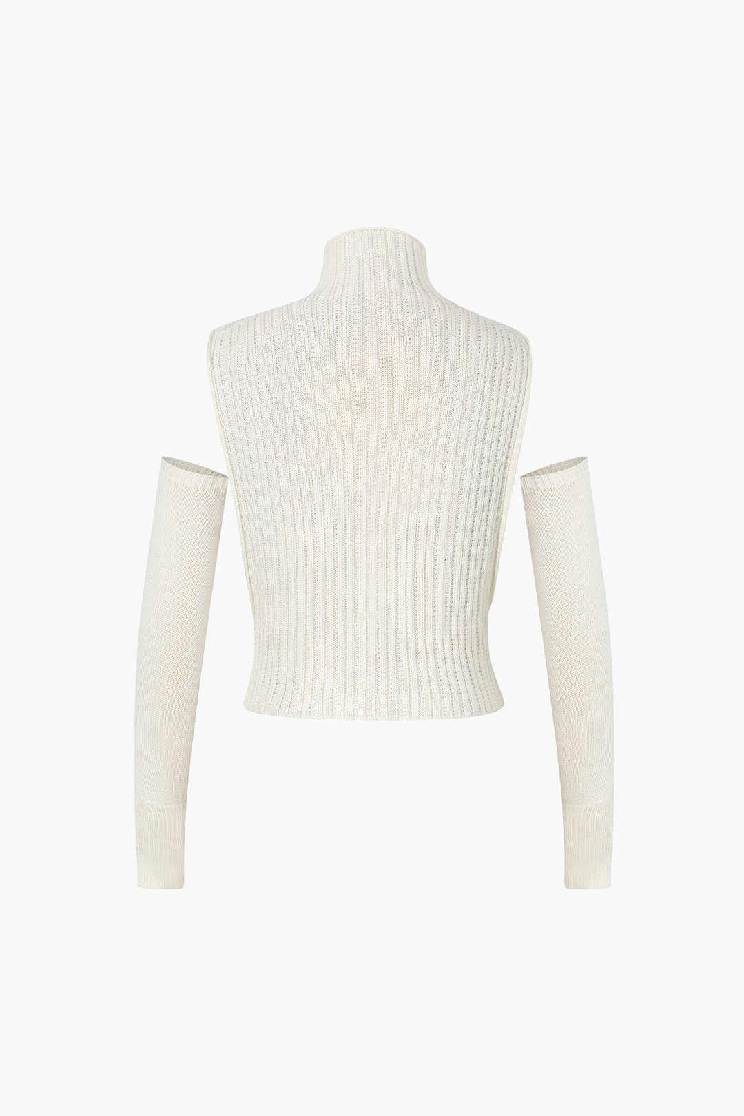 Mock Neck Knit Sleeveless Top With Arm Sleeves sold by Micas product image thumbnail 2