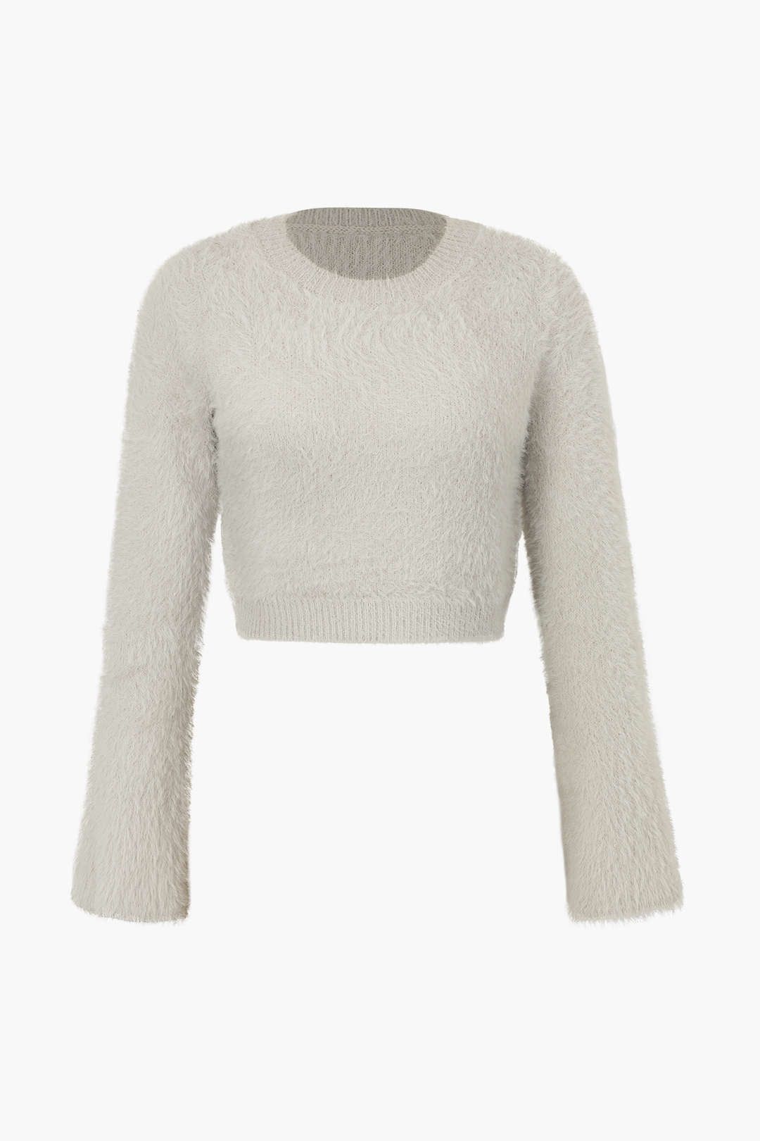 Fuzzy Cropped Knit Top sold by Micas