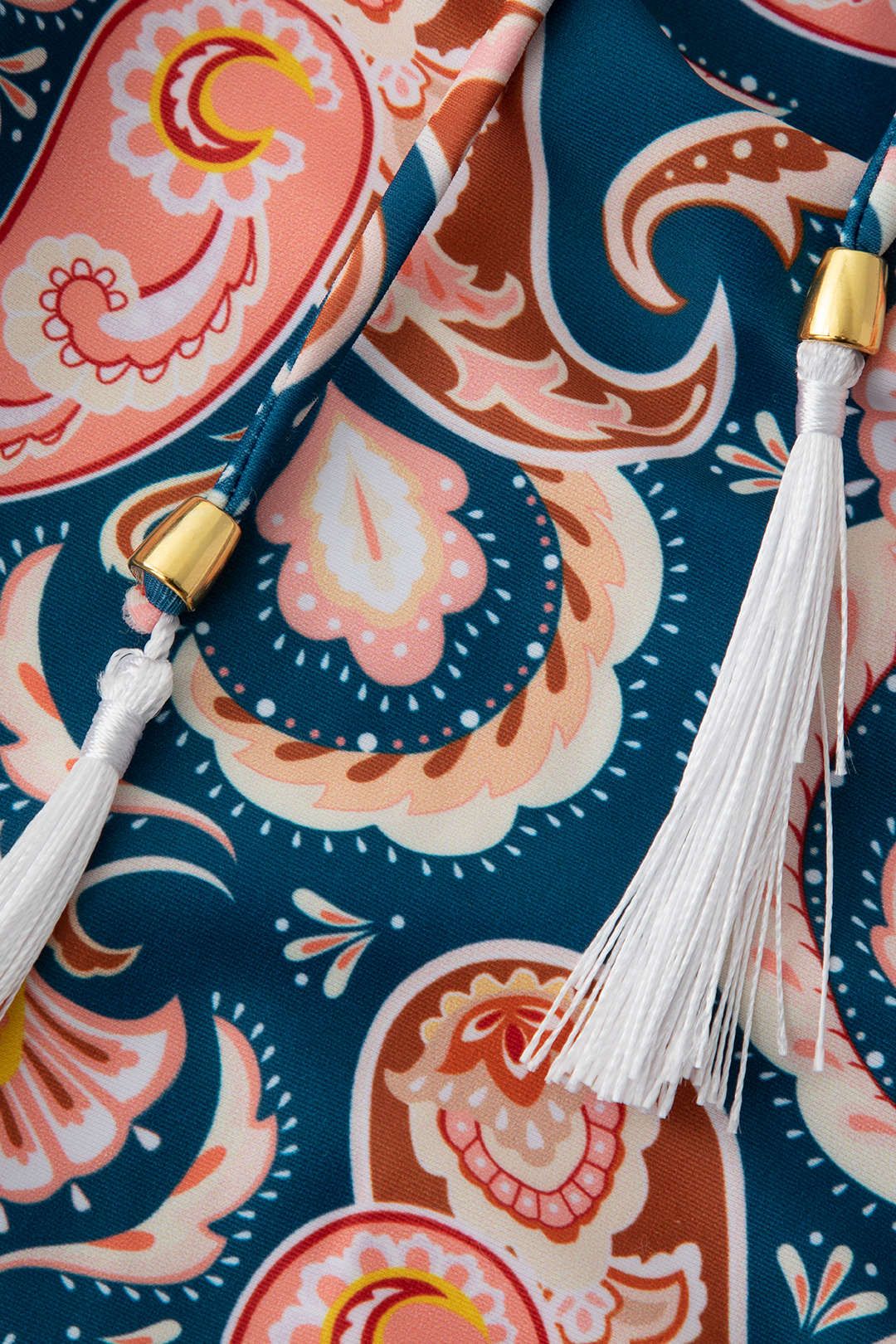 Paisley Print Tie Front One-piece Swimsuit sold by Micas product image thumbnail 4