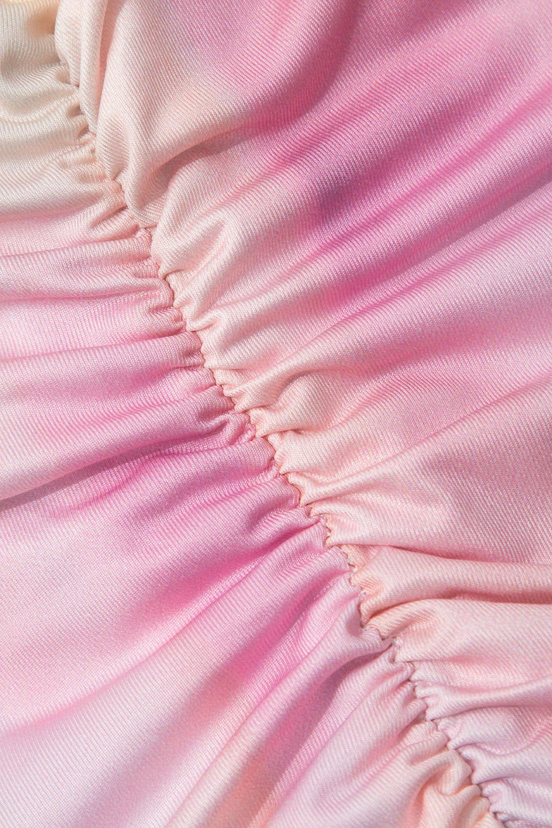 Tie Dye Satin Cowl Neck Ruched Tank Top sold by Micas product image thumbnail 3