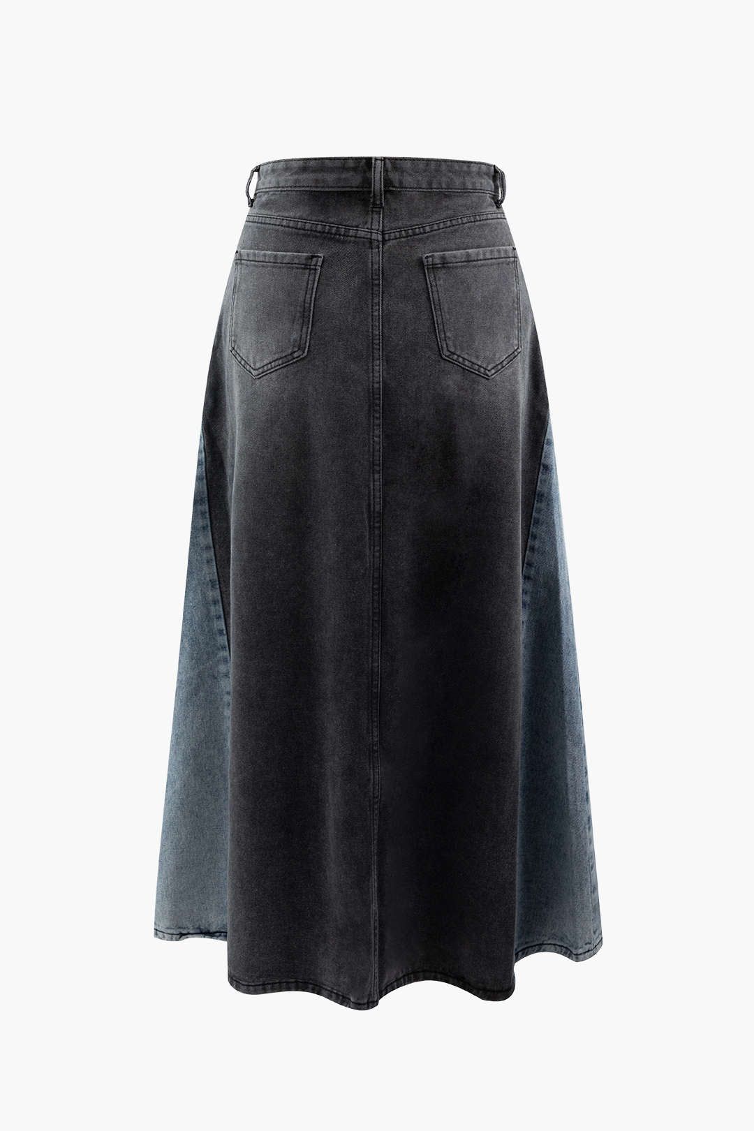 Patchwork Denim Maxi Skirt sold by Micas product image thumbnail 2