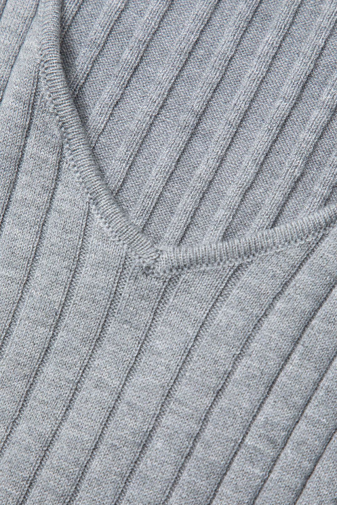 V-neck Cap Sleeve Knit Slit Midi Dress sold by Micas product image thumbnail 4