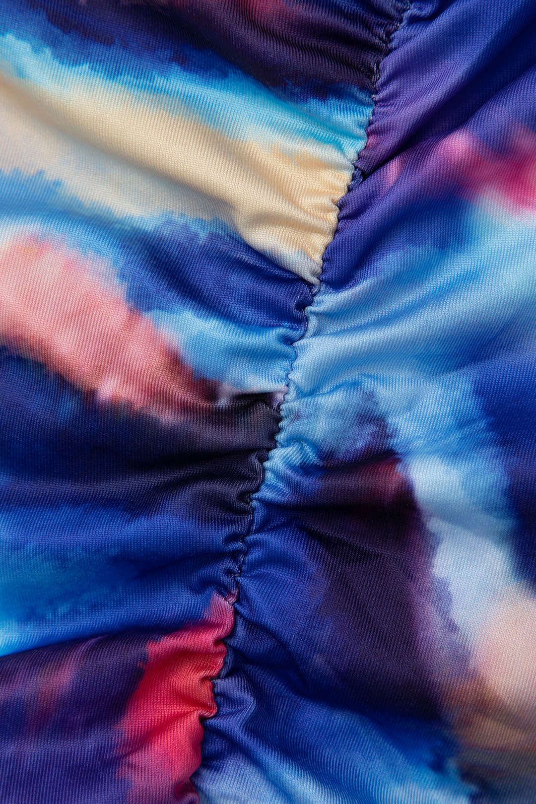 Tie Dye Strapless Ruched Maxi Dress With Gloves sold by Micas product image thumbnail 5