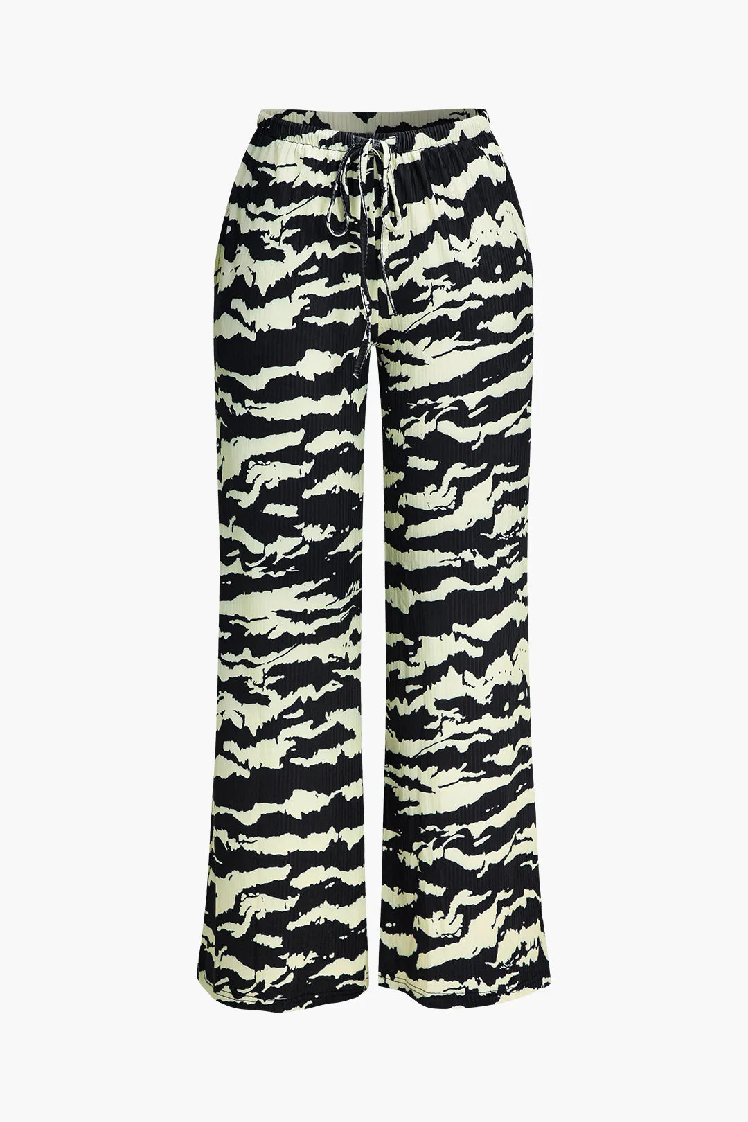 Farveblok print zebra stribe bukser sold by Micas