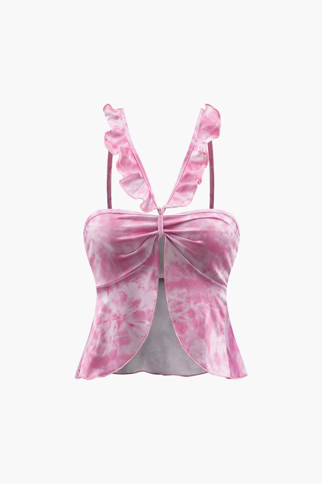 Tie Dye Ruffle Strap Cami Top sold by Micas