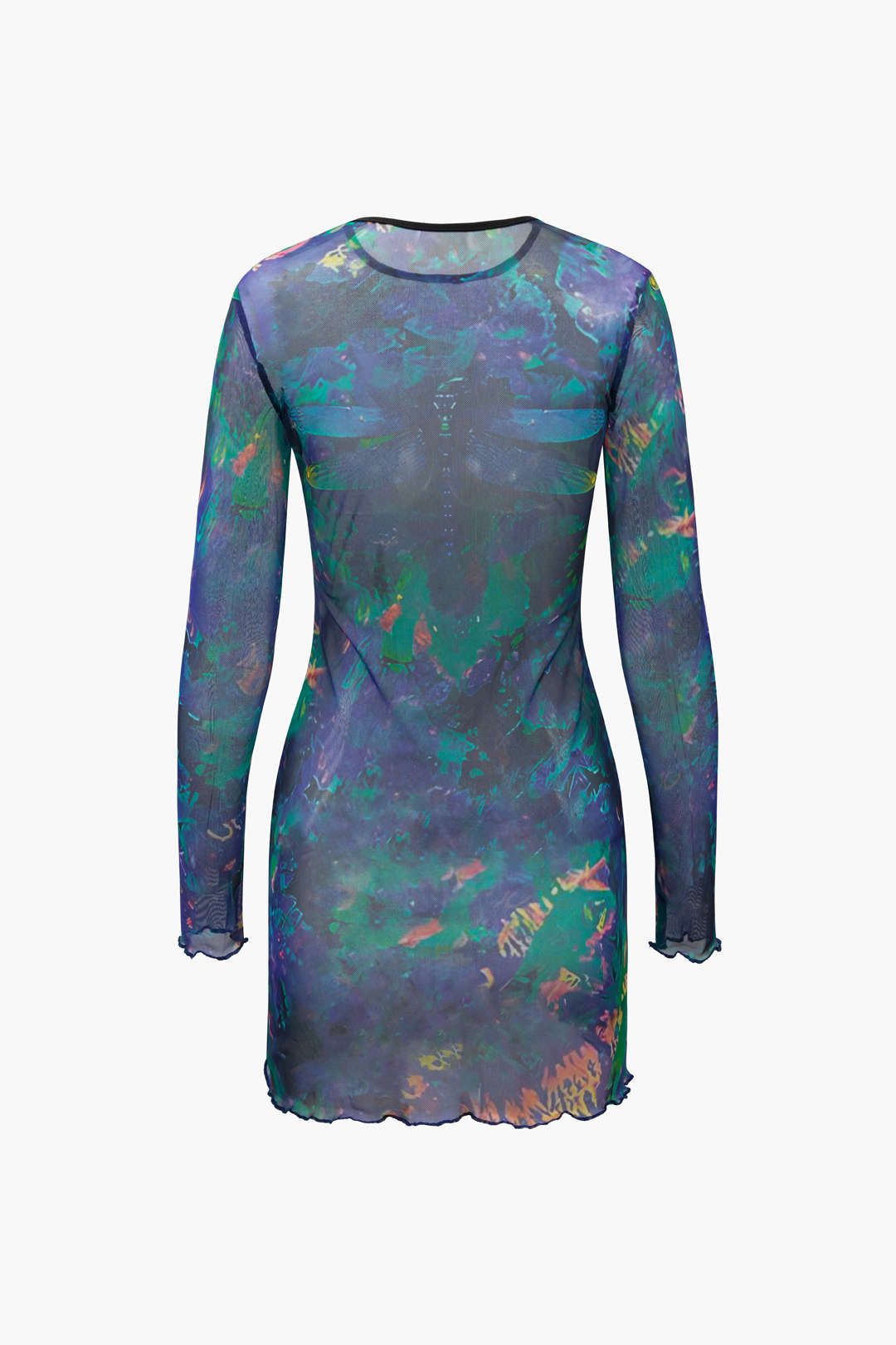 Abstract Print Sheer Mesh Mini Dress sold by Micas product image thumbnail 2