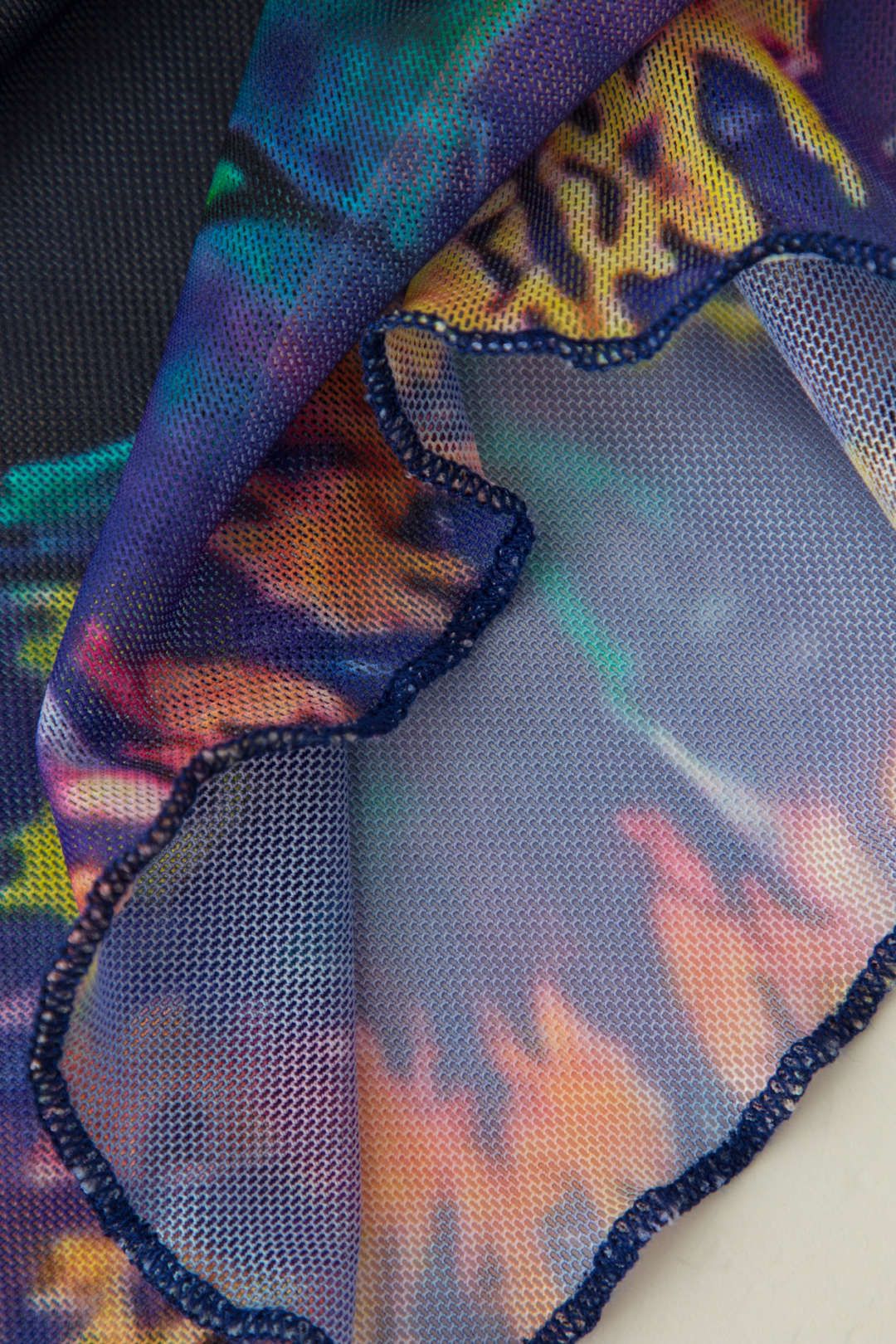 Abstract Print Sheer Mesh Mini Dress sold by Micas product image thumbnail 5