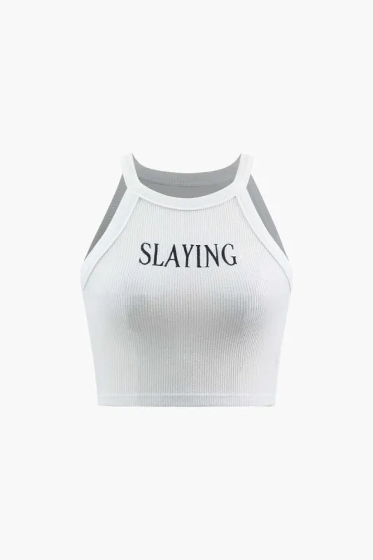 Slaying Rib Knit Tank Top sold by Micas