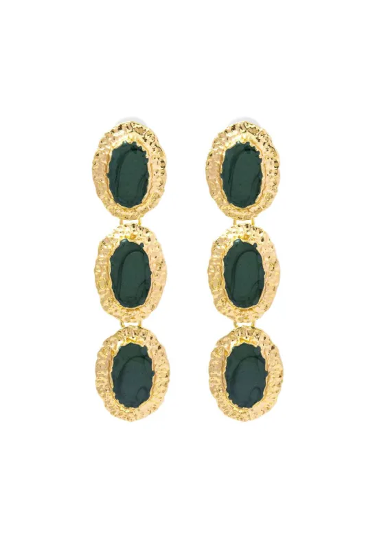 Gold-tone Crystal Drop Earrings sold by Micas