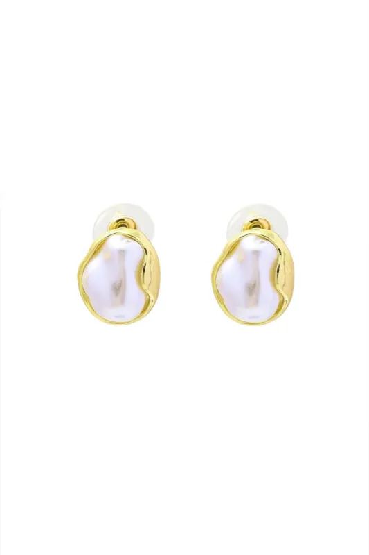Pearl Stud Earrings sold by Micas