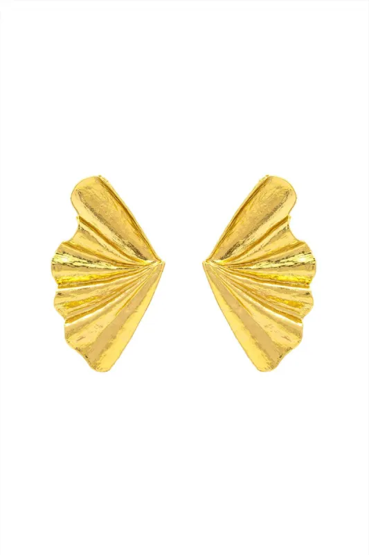 Ginkgo Leaf Earrings sold by Micas