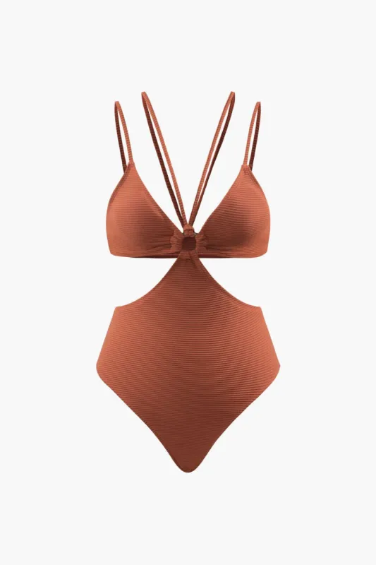 Double Strap Cut Out Bodysuit sold by Micas