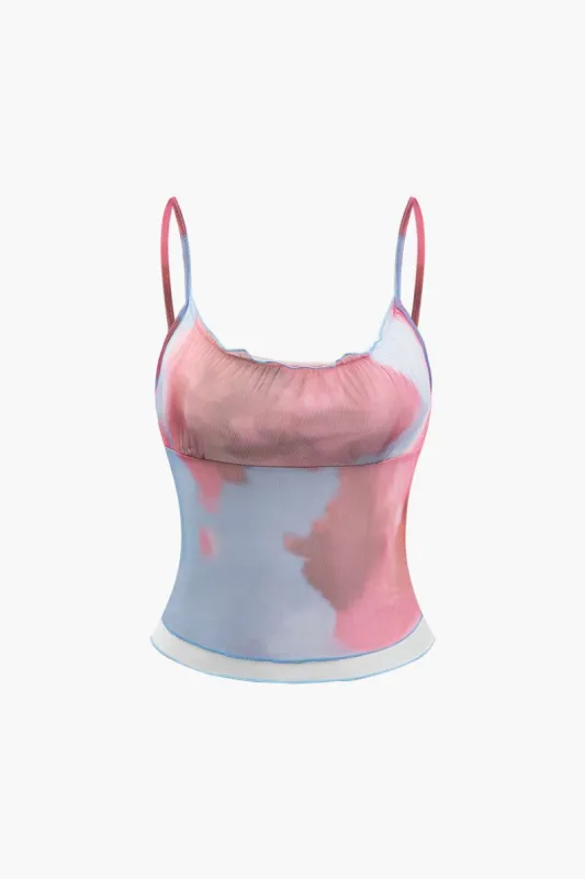Tie Dye Mesh Cami Top sold by Micas
