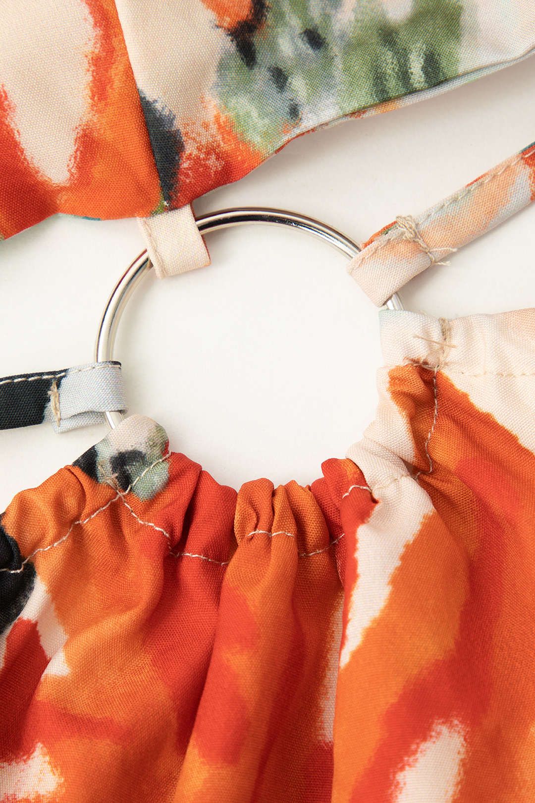 Floral Print Halter Cut Out Slit Midi Dress sold by Micas product image thumbnail 4