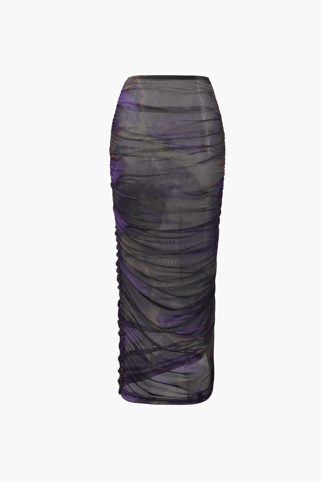 Tie Dye Sheer Mesh Crop Top And Skirt Set sold by Micas product image thumbnail 5