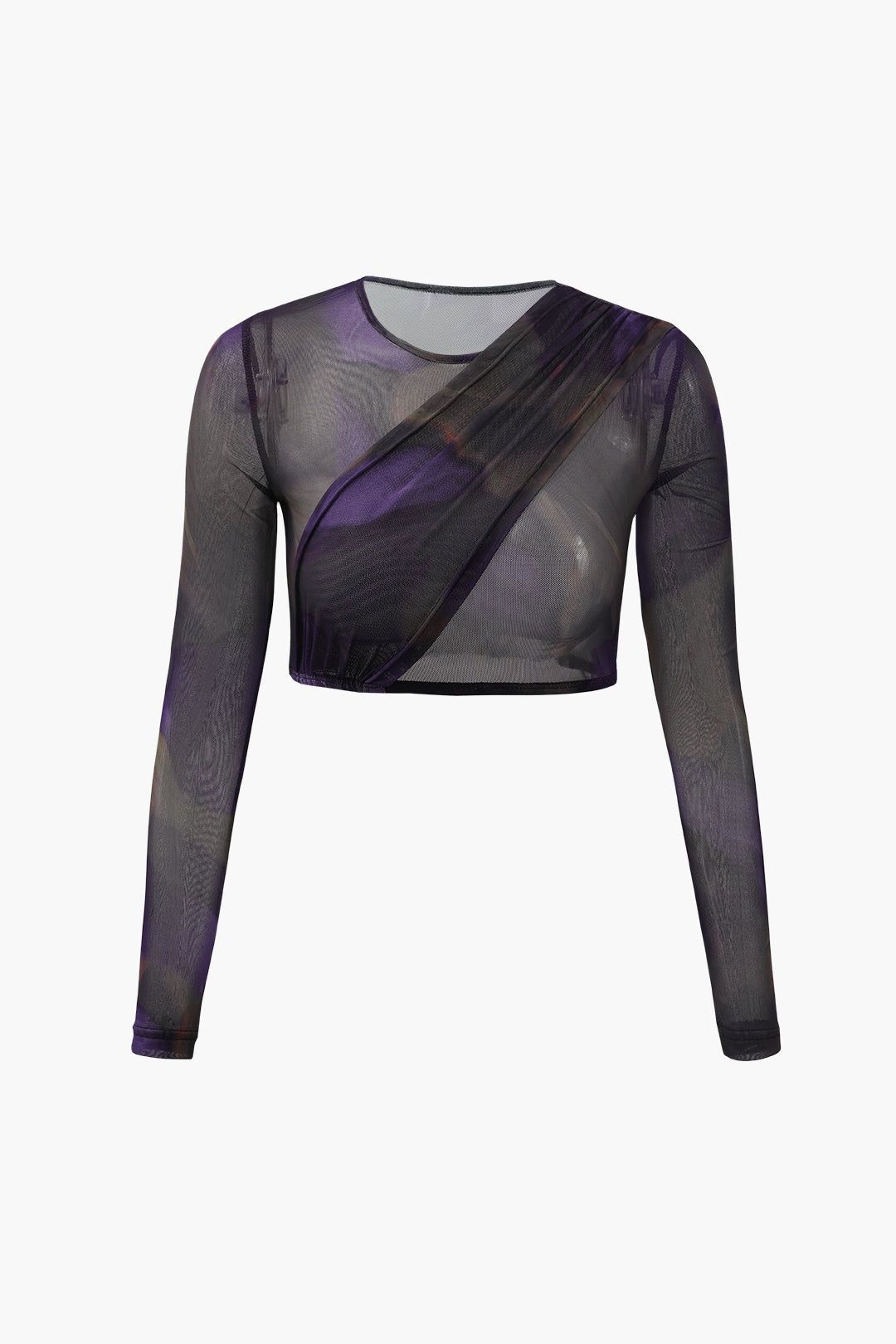 Tie Dye Sheer Mesh Crop Top And Skirt Set sold by Micas product image thumbnail 2