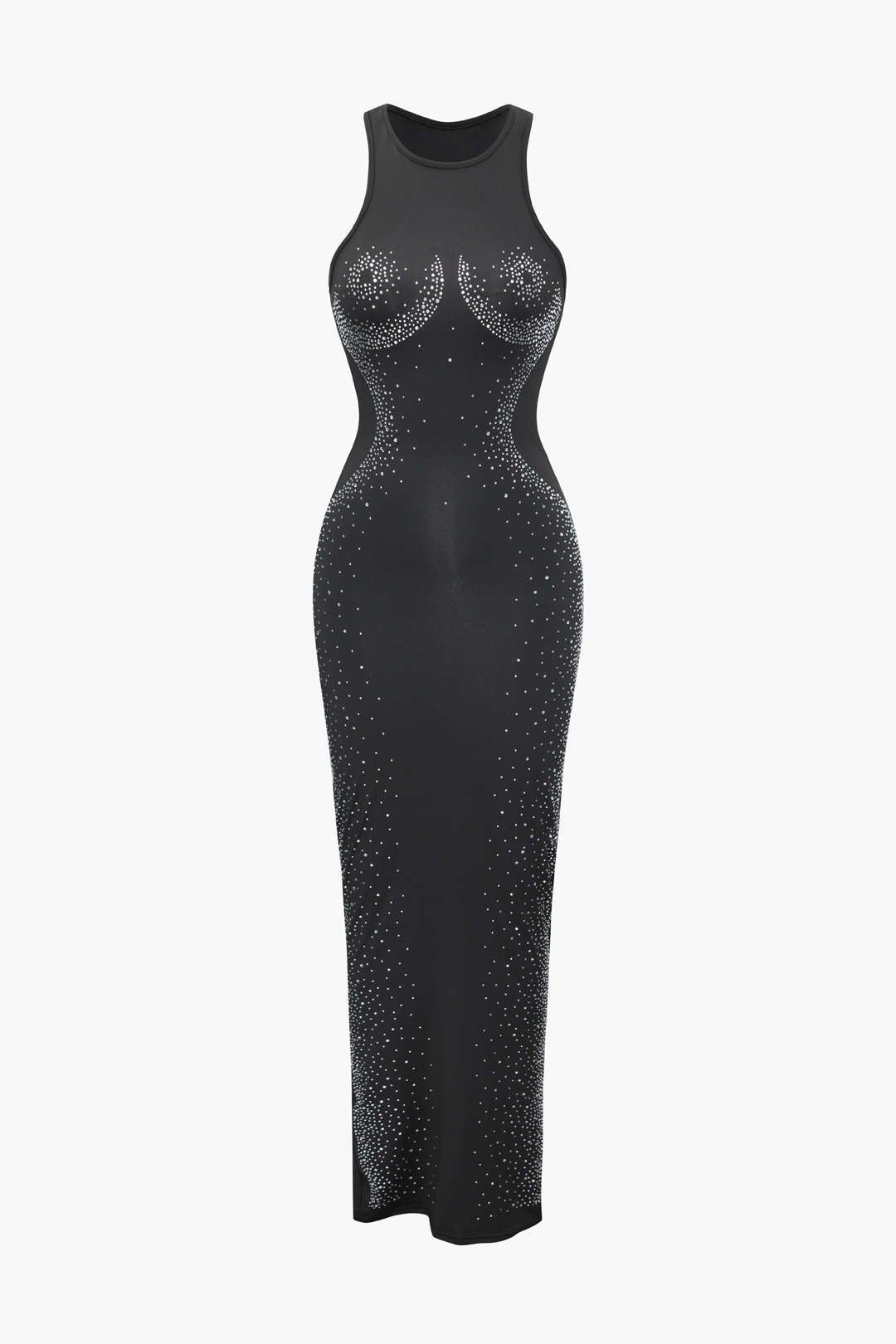 Body Print Rhinestone Maxi Dress sold by Micas