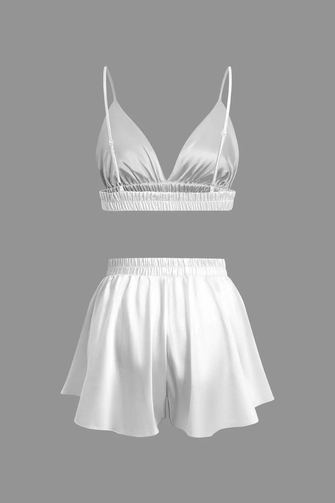 Solid Tie Front Sleepwear Set sold by Micas product image thumbnail 5