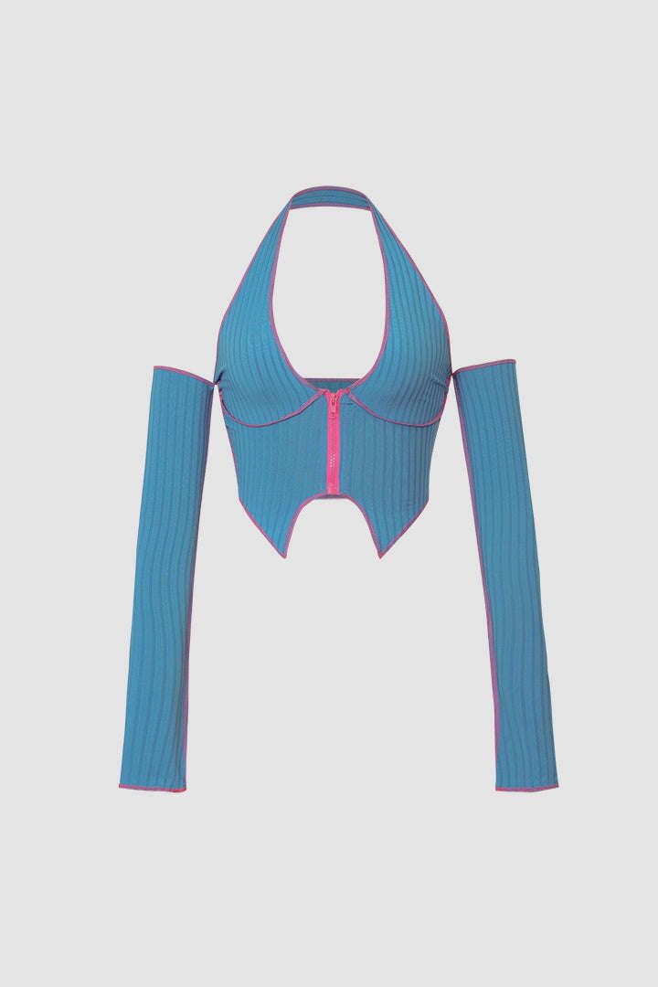 Halter Neck Long Slleve Top And Skirt Set sold by Micas product image thumbnail 3