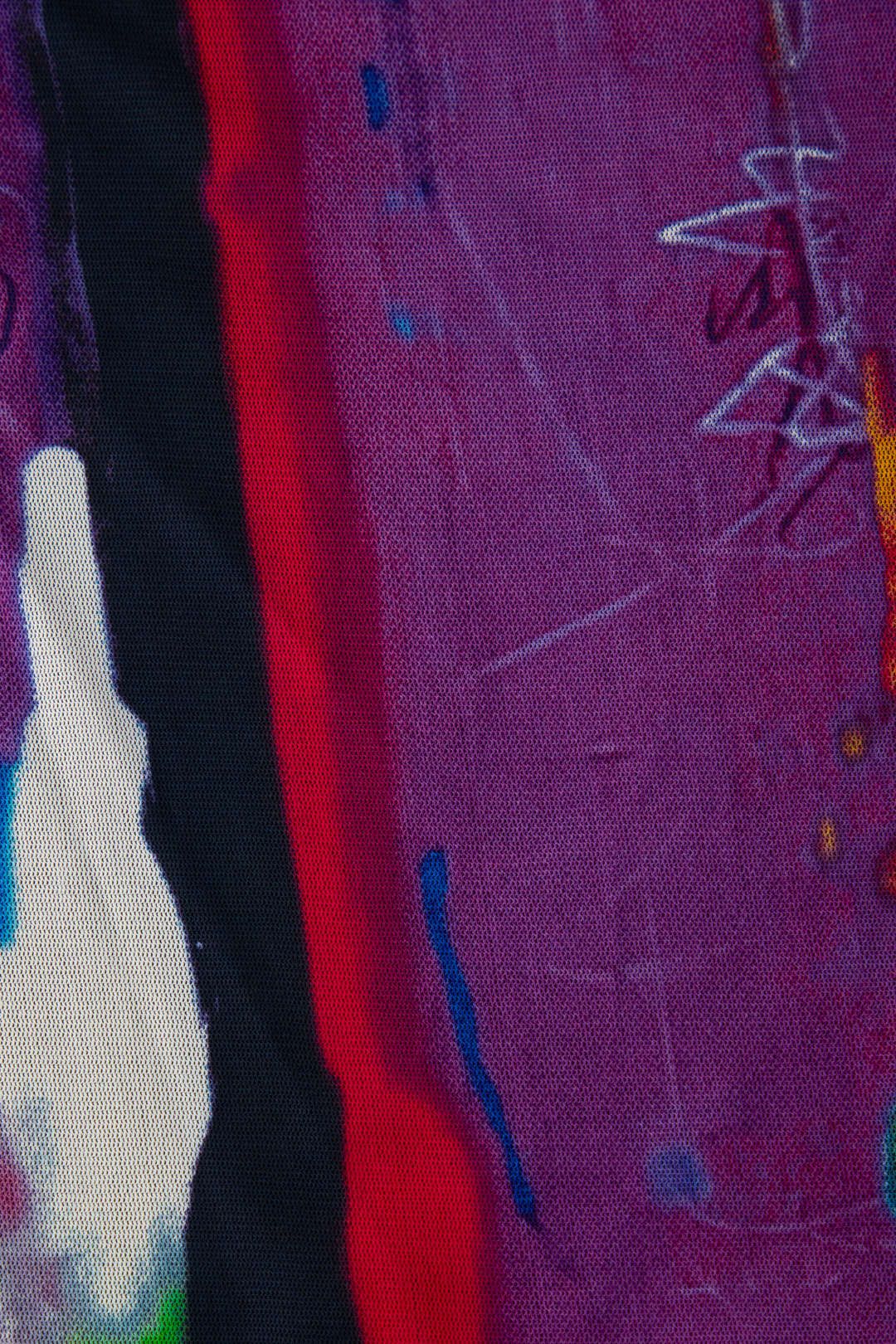 Printed One Shoulder Mesh Bodysuit sold by Micas product image thumbnail 3