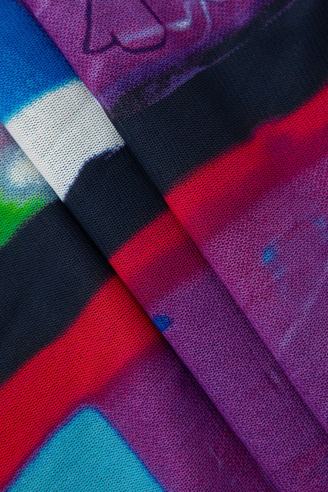 Printed One Shoulder Mesh Bodysuit sold by Micas product image thumbnail 4