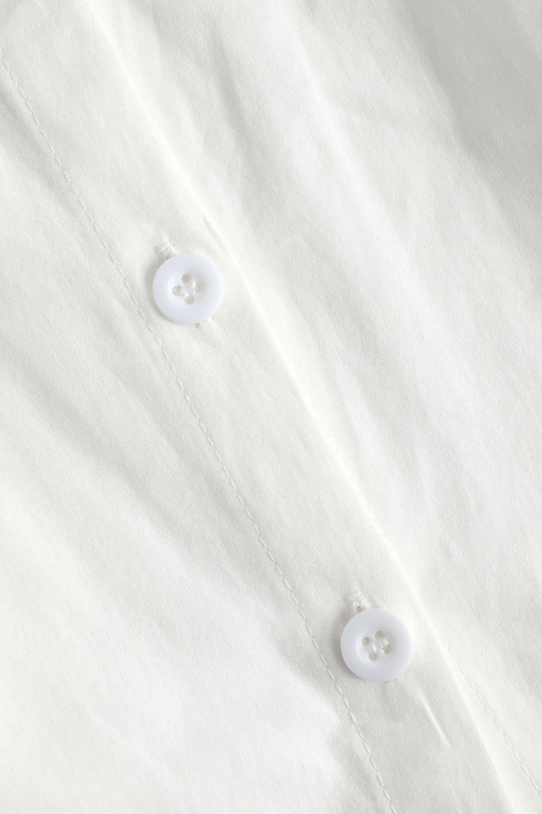 Long Sleeve Curved Hem Crop Shirt sold by Micas product image thumbnail 4