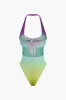 Ombre Print Cut Out Sheer Bodysuit sold by Micas