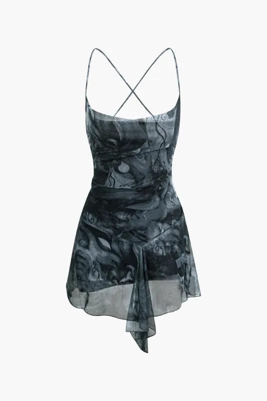Ombre Print Cut Out Sheer Bodysuit sold by Micas