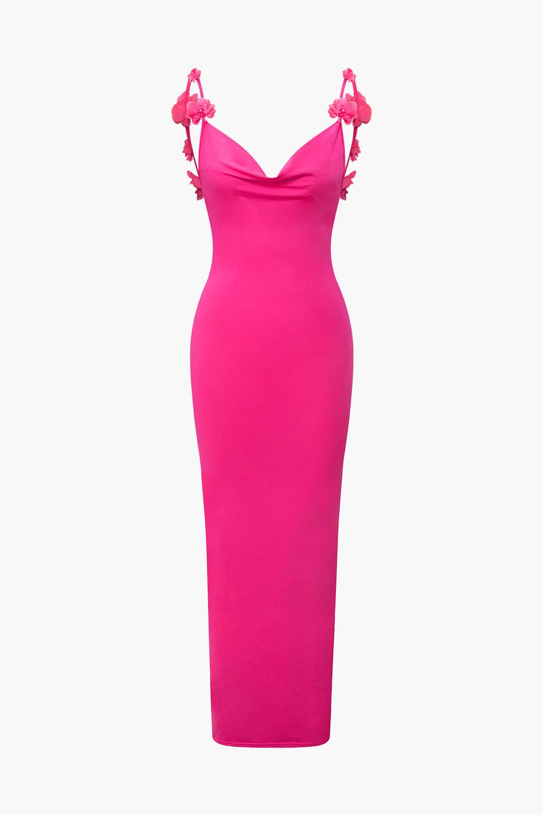 3D Flower Decor V-neck Maxi Dress sold by Micas