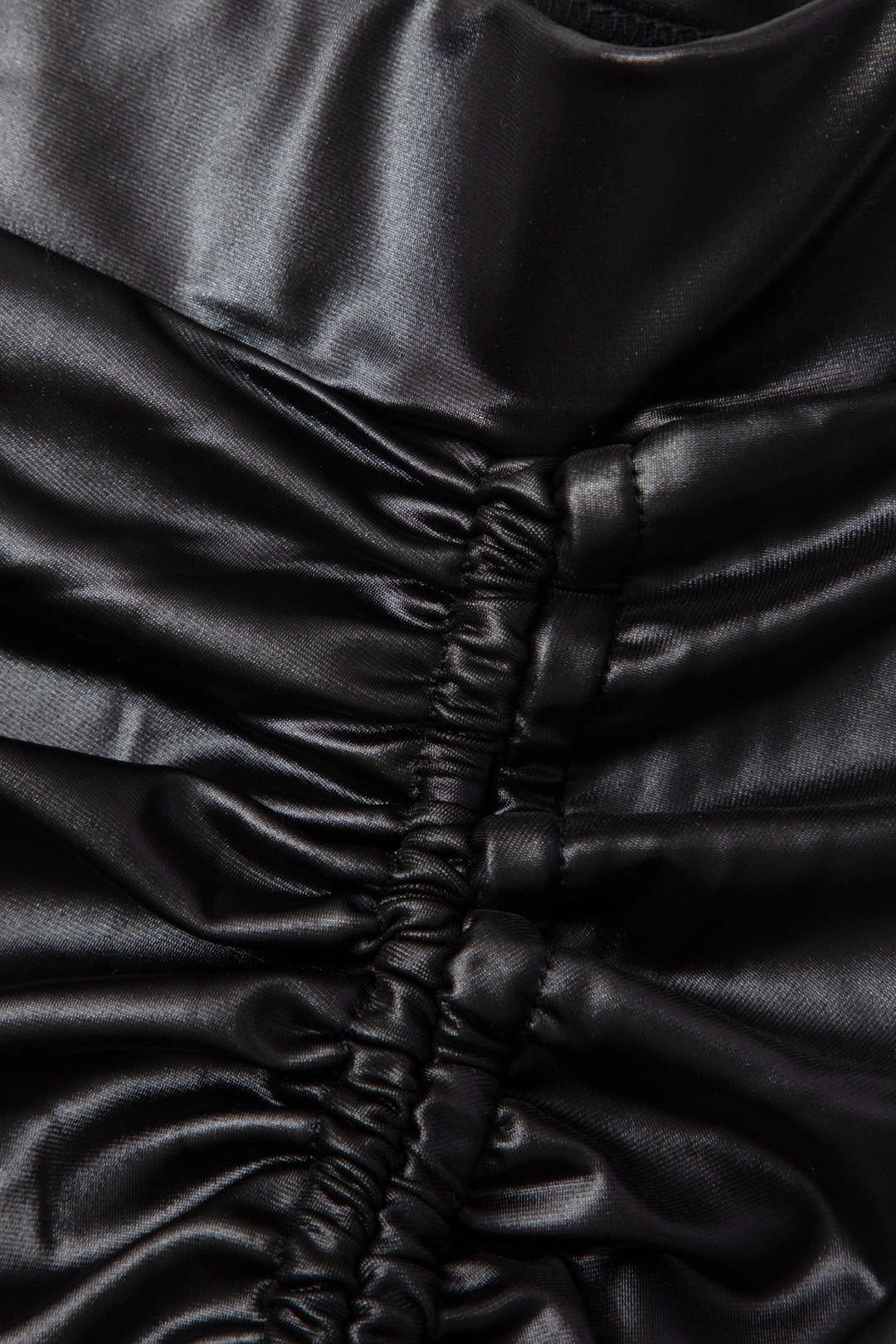 Faux Leather Drawstring Mini Skirt sold by Micas product image thumbnail 3