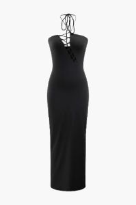 Cut Out Halter Maxi Dress sold by Micas