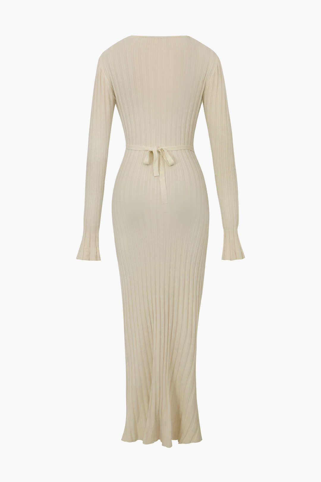 V-Neck Flared Sleeve Rib Knit Dress sold by Micas product image thumbnail 2