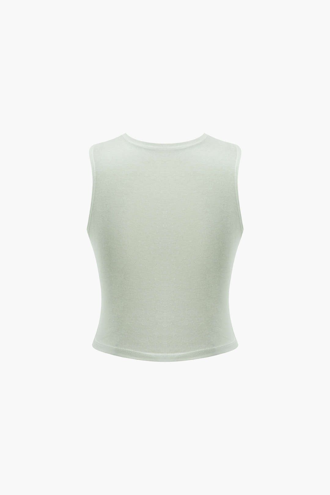 Denim Print Crop Tank Top sold by Micas product image thumbnail 2