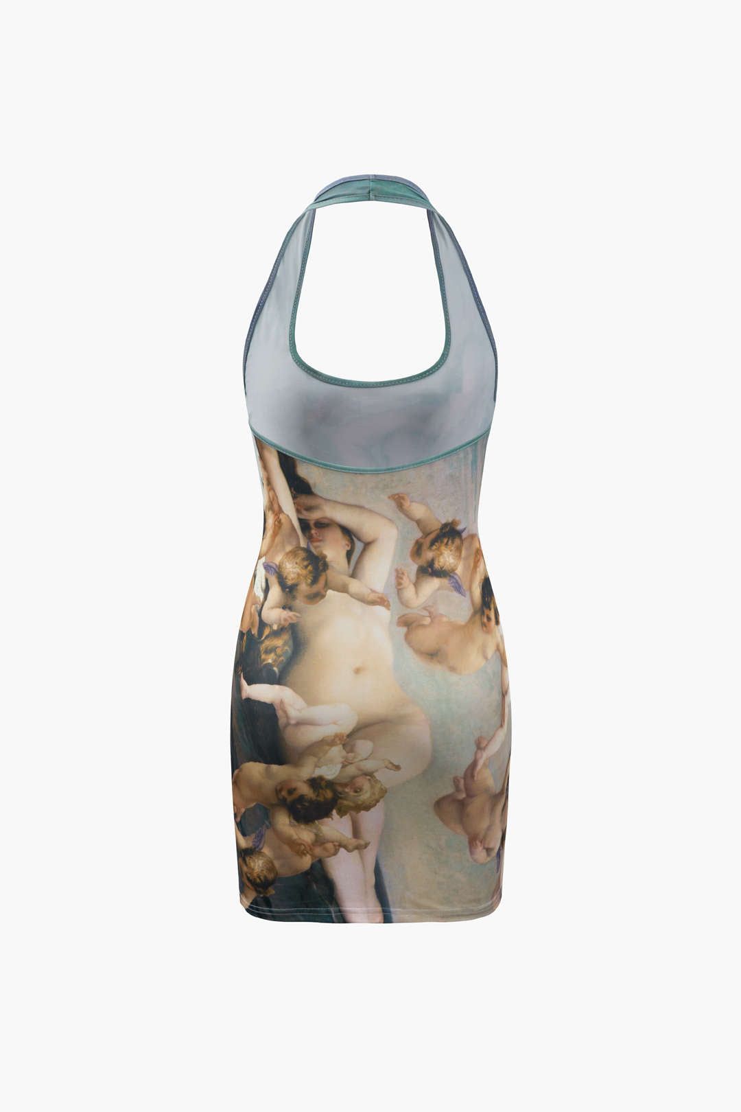 Renaissance Print Halter Bodycon Mini Dress sold by Micas product image thumbnail 2